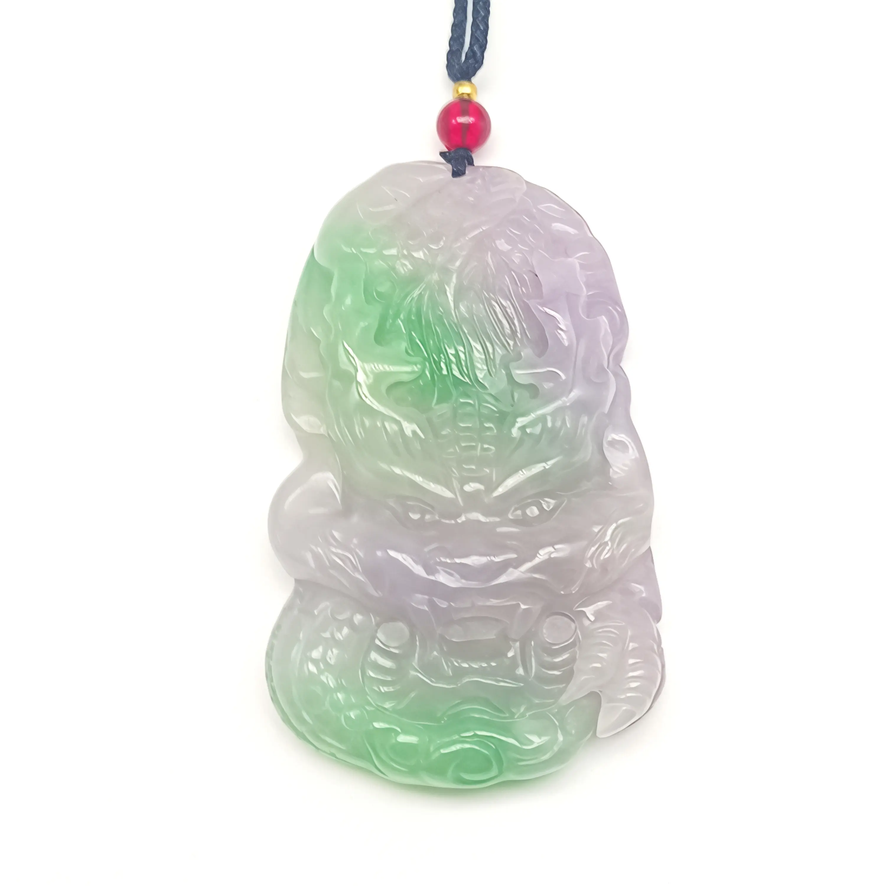 Natural Jade  Dragon brand jade pendant  Violet Floating Green Pendant Purple green gradient Unisex Gift giving during festivals