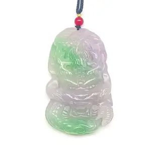 Natural Jade  Dragon brand jade pendant  Violet Floating Green Pendant Purple green gradient Unisex Gift giving during festivals
