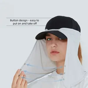 Outdoor Hiking Face Mask, Mosquito Repellent, No Hat, Suitable for Spring Summer, Unisex, Ideal for Trekking, Cycling, Fishing