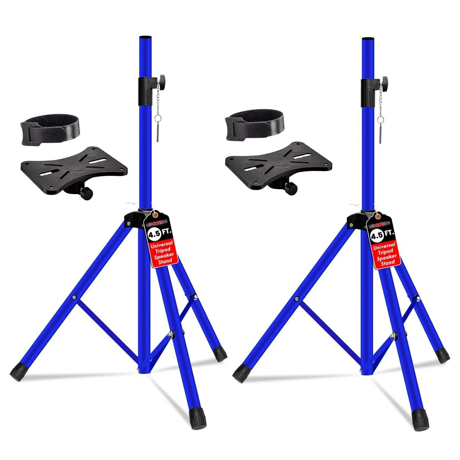 5 Core Speaker Stand Pair Height Adjustable 54" Heavy Duty PA DJ Tripod Studio Monitor Stands