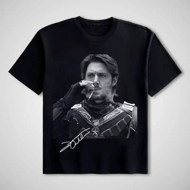 Women's Basic Casual Short Sleeve Cotton Crew Neck Graphic T-Shirt - Soldier Boy Jensen Ackles Digital Print, Fitted Normal Type, All Seasons, S-5XL