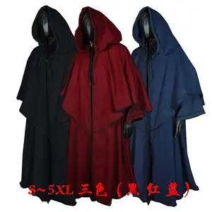 Medieval cloak hooded robe cape cosplay and wizard long-sleeved cloak guide cloak cosplay