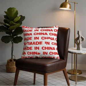 1 Pack Letter Themed Printed Throw Pillow, HD Digital Print Decorative Accent Pillow, Non-Fade Decorative Cushion for Couch & Bed, Minimalist Home Decor Pillow, 18×18 Inch