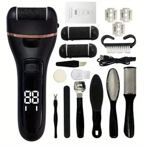 Electric Rechargeable Foot File Grinder, Effective Callus Dead Skin Remover Pedicure Tool Kit, Portable Household Foot Care Appliance for Removing Rough Heel Skin, Rechargeable Beauty Foot Grooming Device for Personal Daily Foot Maintenance