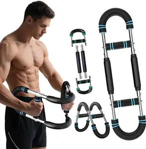 Twister Arm Trainer , 60-110 lb Adjustable Chest Workout Equipment, Men's Arm Strength Trainer, Portable Spring Resistance Power Twister Bar, for Home Workout Equipment Hand Grip Strengthener