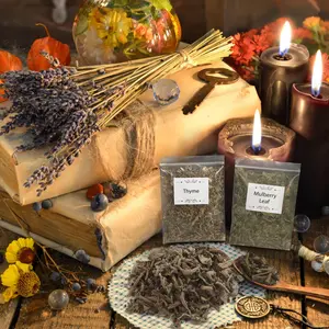 40-Pc 2026 Natural Herbs & Flower Magic Kit - Beginner-Friendly Witchcraft Set with Scented Magical Soaps, Candles for Spells, Home Fragrance Crafting - Essential Home Fragrance Supplies for Halloween