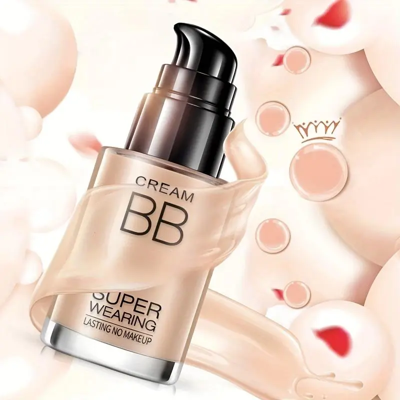 Bb Cream Liquid Foundation, Long-Lasting Perfect Smooth Makeup, Moisturizing Isolation, Moisture, Medium Coverage, Matte Finish, Suitable for All Skin Types, Hydrating, Cosmetic, Second Skin Matte, Glow, Hydrate, Moisturize, Glam, Cosmetics Products