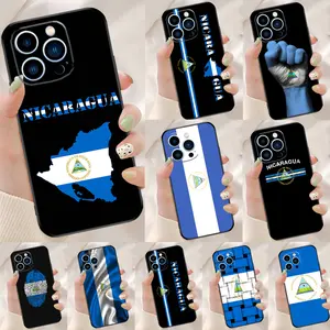 Nicaragua Flag  Phone Case For iPhone 17 16 15 14 13 12 11 Air Pro Max Plus & Samsung Galaxy S26 S25 S24 S23 S22 S21 Ultra Plus Fe Back Cover