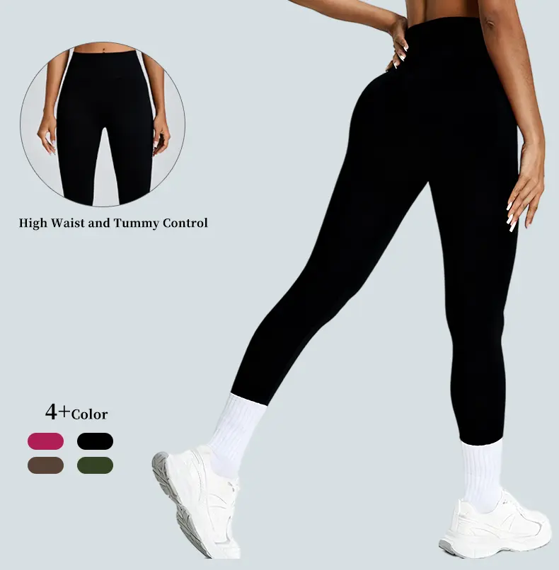 Women's High Waisted Tummy Control Leggings,Scrunch ButtLifting Shaping Training Leggings,Yoga Leggings,Solid Color Sports Leggings - Comfy & Breathable Yoga Pants for Gym, Workout & Everyday Wear Athleisure