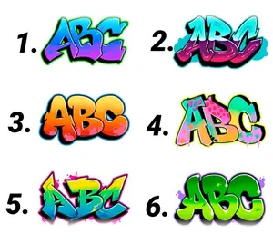 3 Pack - Custom Name Graffiti Sticker - Any Size + Any Styles!
