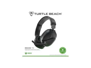 Xbox Accessory:  Wired Headset - Turtle Beach Recon 70 Black:  Compatible with PC, Switch, PS5, Xbox X|S:  Officially Licensed by Microsoft