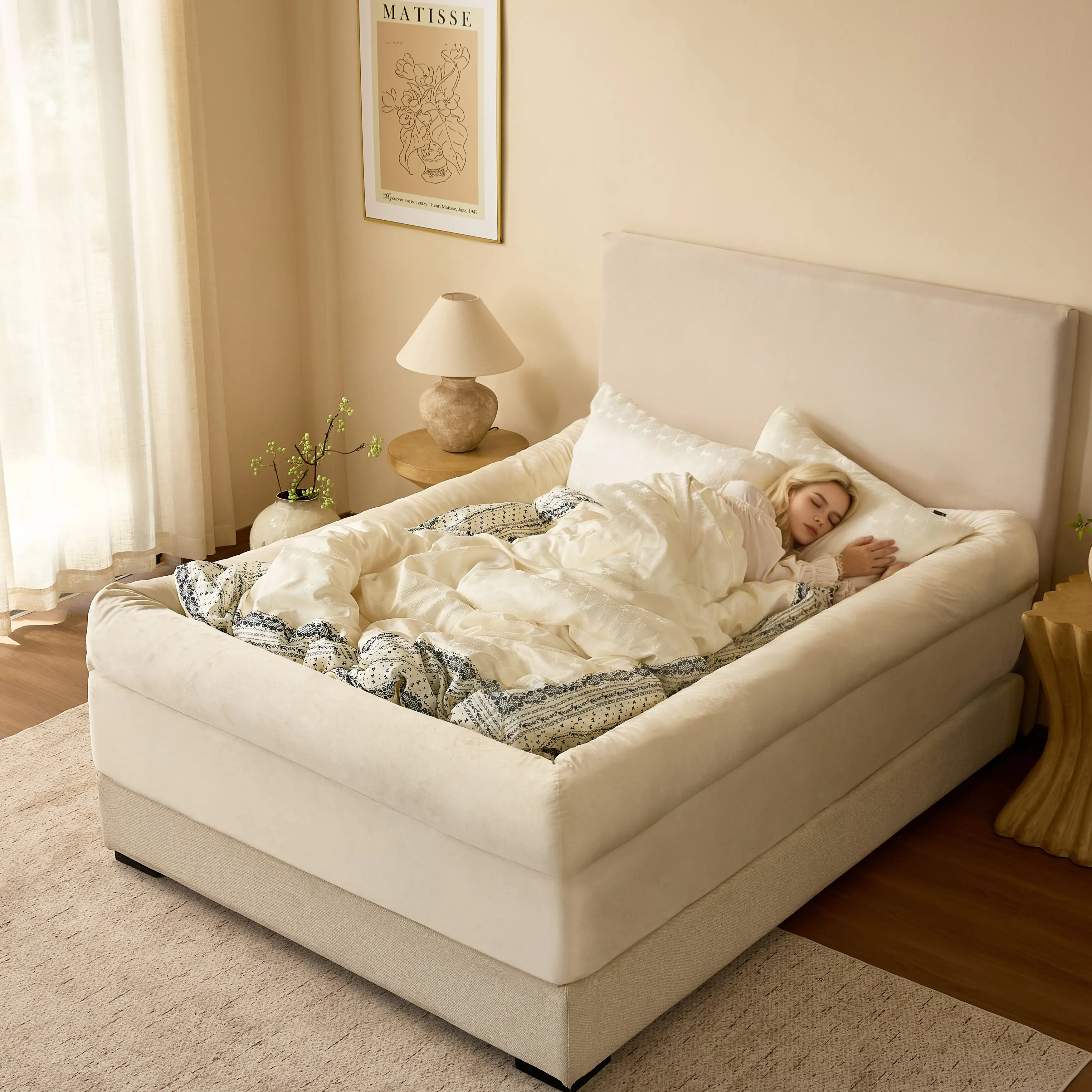 【BEDLORE】Bordered Fitted Sheet, Soft & Breathable Bed Sheet with Decorative Border,Omega nest, Deep Pockets & Elasticized Edges for a Snug, Secure Fit, Machine Washable, Comfortable Bedding for Everyday Use