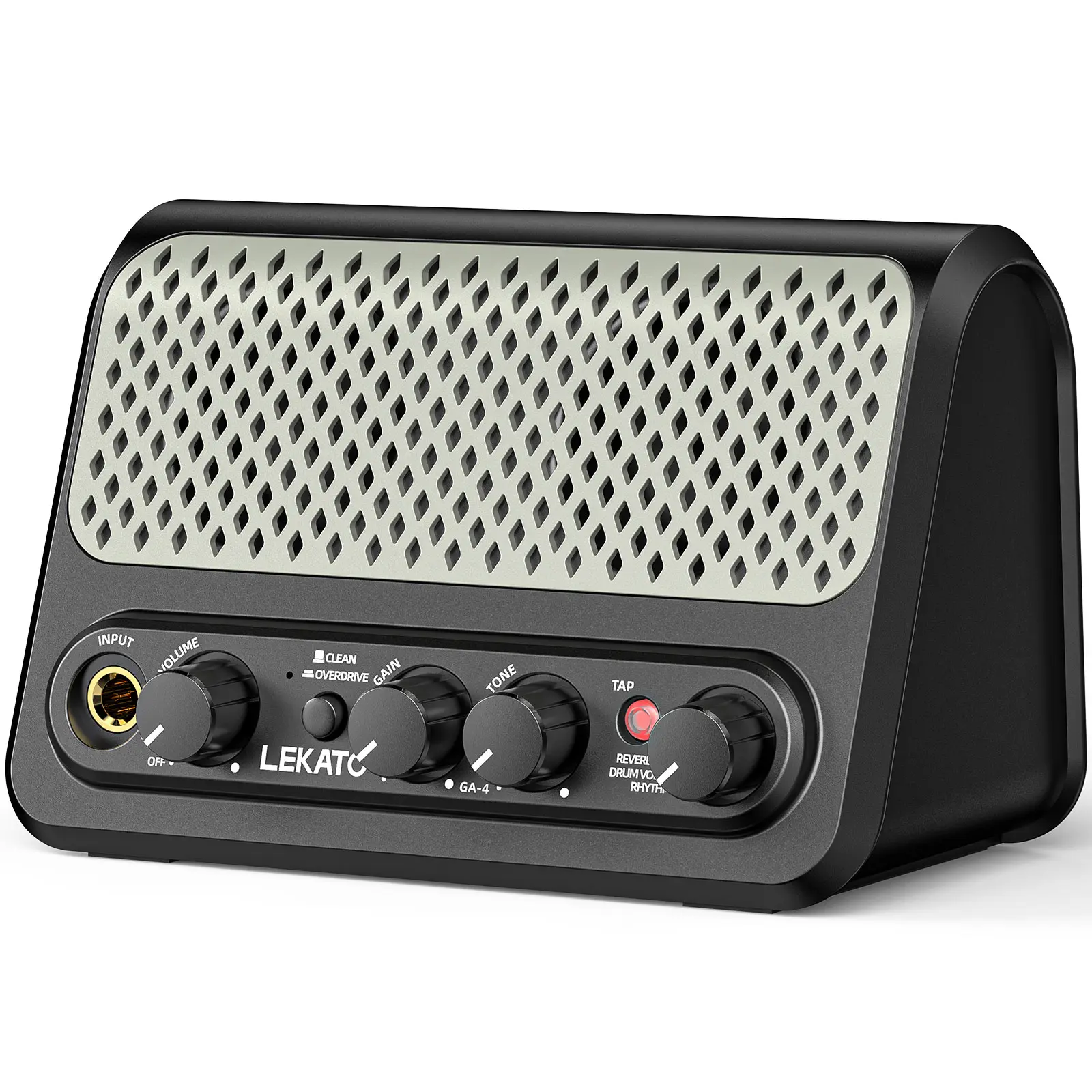 LEKATO GA-4 10W Professional Portable Electric Guitar Amplifier with Clean & Overdrive Channel Reverb Bluetooth Mini Small Guitar Amp Silent Practice Capability for Practice