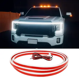 Car Hood Light Strip - Dynamic Scan LED, Waterproof & Flexible, Universal Car Accessories for Start-Up Effect & Custom Lighting