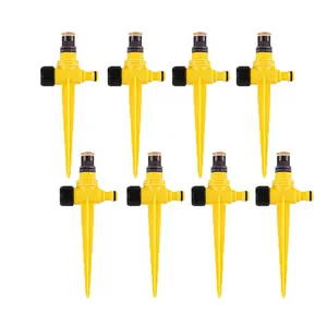 8pcs JUEMEL Garden Automatic Sprinklers, 360 Degree Rotating Sprinklers, Garden Watering Tools with Meg Sprinkler Heads for Home Gardening, Agricultural Production, Public Green Space, Garden Gardening Production Green Irrigation