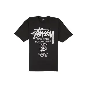 Stussy Men's World Tour T-shirt Black, from StockX