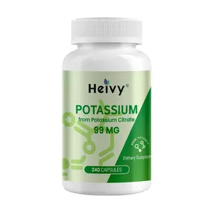 Potassium Citrate – Electrolyte Balance | 99mg, 240ct | Vegan Lab-Tested | Heivy