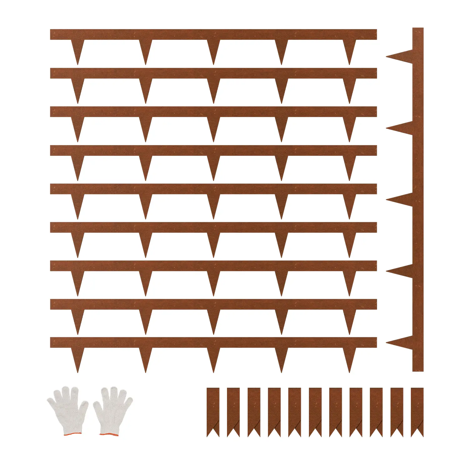 【DealsForYouDays】VEVOR Steel Landscape Edging,10 Packs 40 x 4.5 in Weather-Resistant & Pre-Rust Metal Landscape EdgingBendable Garden Edging BorderHeavy Duty Lawn EdgingFlower Bed Yard Pathway Divider