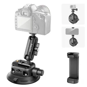Maectech 4" Suction Cup Mount with Magic Arm for Car Camera Mount for Go pro Windshield Phone Holder for Insta 360 Action Camera Accessories