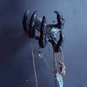 Witch's Demon Hand Wall Hanging Statue, Aesthetic Art Sculpture for Home Decor, Wall Mounted Decor, Unique Halloween Decoration, Spooky Room Accent