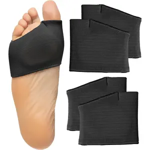 Metatarsal Pads for Men and Women - Ball of Foot Pain Relief Cushions for Sesamoiditis, Metatarsalgia, Morton's Neuroma - 2 Pairs Fabric Sleeves with Gel Inserts,Car Interior Accessories Footwear Insoles Shoe Nail