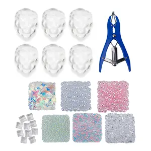 DIY Handmade Stress Ball Kit, Stress Relief Fidget, Stress Relief Fidgeting, Includes 6 Accessories, 6 Transparent Grape Shape Balls, Handmade Ball Expander, 8 Straps, Perfect Gift