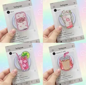 (4 Options) Viral Pepper Drink MagSafe Phone Grip, Pink Cherry Soda Phone Holder, Soda Kindle Grip, Cartoon Grip Holder, Gifts For Girls Boys