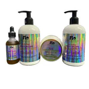 Natural Hair Growth Bundle - Cleansing Shampoo, Hydrating Conditioner, Moisturizer for Moisture, and Growth Oil Set Moisturizing