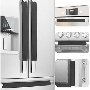Refrigerator Door Handle Covers Handmade Decor Protector for Ovens, Dishwashers.Keep Your Kitchen Appliance Clean from Smudges, Stains(Rhombus Gray,6" L*3.5" W)
