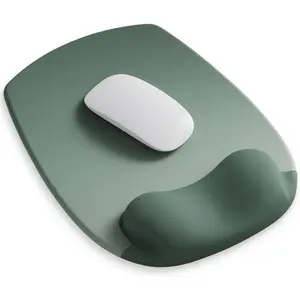 ErgoFlow Gel Wrist Rest  Pad -  Cushion for Desk, Cute Aesthetic Computer Decor for Women; Small Mousepad Mat&Laptop Pads - Office, Home Support & Ergo Accessories Supplies(03Sage Green)