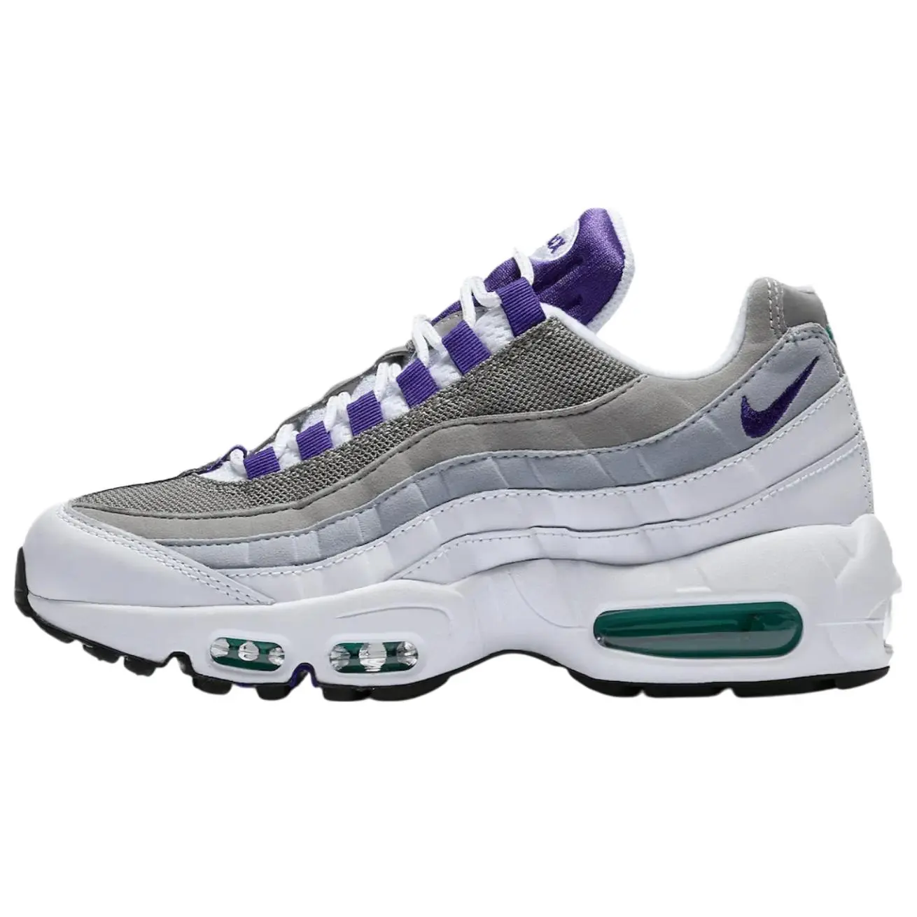 NIKE Women's Retro Air Max 95 OG 'Grape' 2026 Sneaker, Sports Footwear Shoe, Casual, Walking Shoes, Street Style, Midfoot Fit, Retro Look, Female