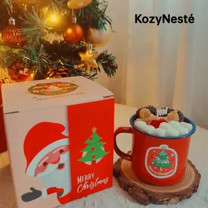 Christmas Scented Candles, Holiday Gift Idea, Christmas Gift, Funny Ornaments, Soy Candle, Hot Chocolate, Christmas Gift Room Decor