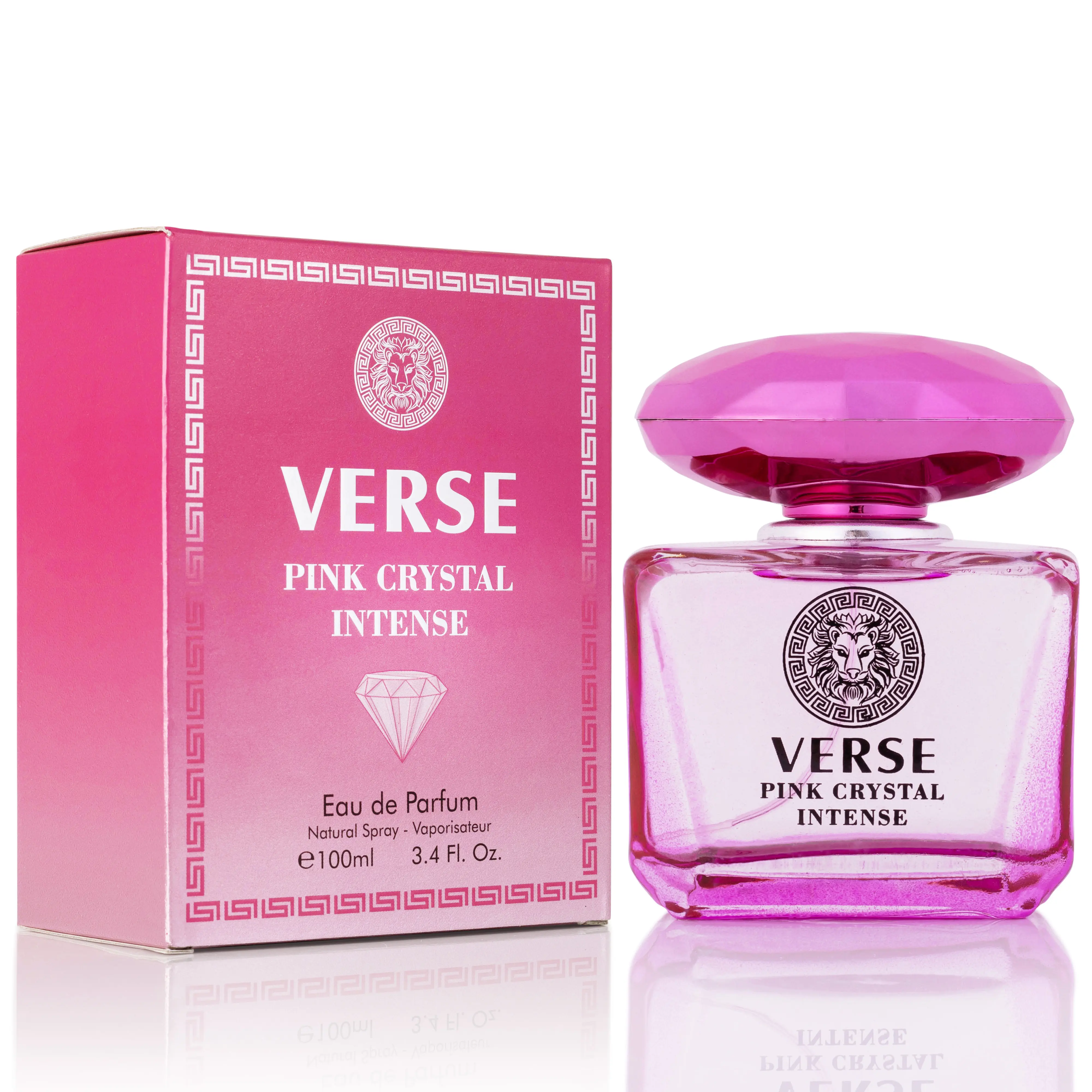 NOVOGLOW Verse Pink Crystal Intense EDP Spray for Women, Sensual Floral-Fruity Perfume with Pomegranate & Magnolia Notes, Vegan & Cruelty-Free, 3.4 oz / 100ml, Gift Ideas For Women, Women Perfumes