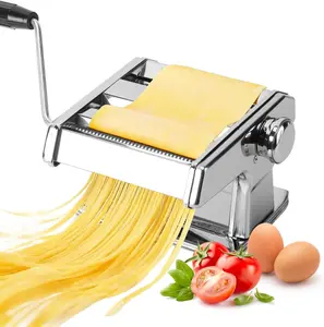 Manual Pasta Maker Machine Noodle Maker Stainless Steel 9-Level Thickness Adjustment for Home Kitchen Fresh Spaghetti