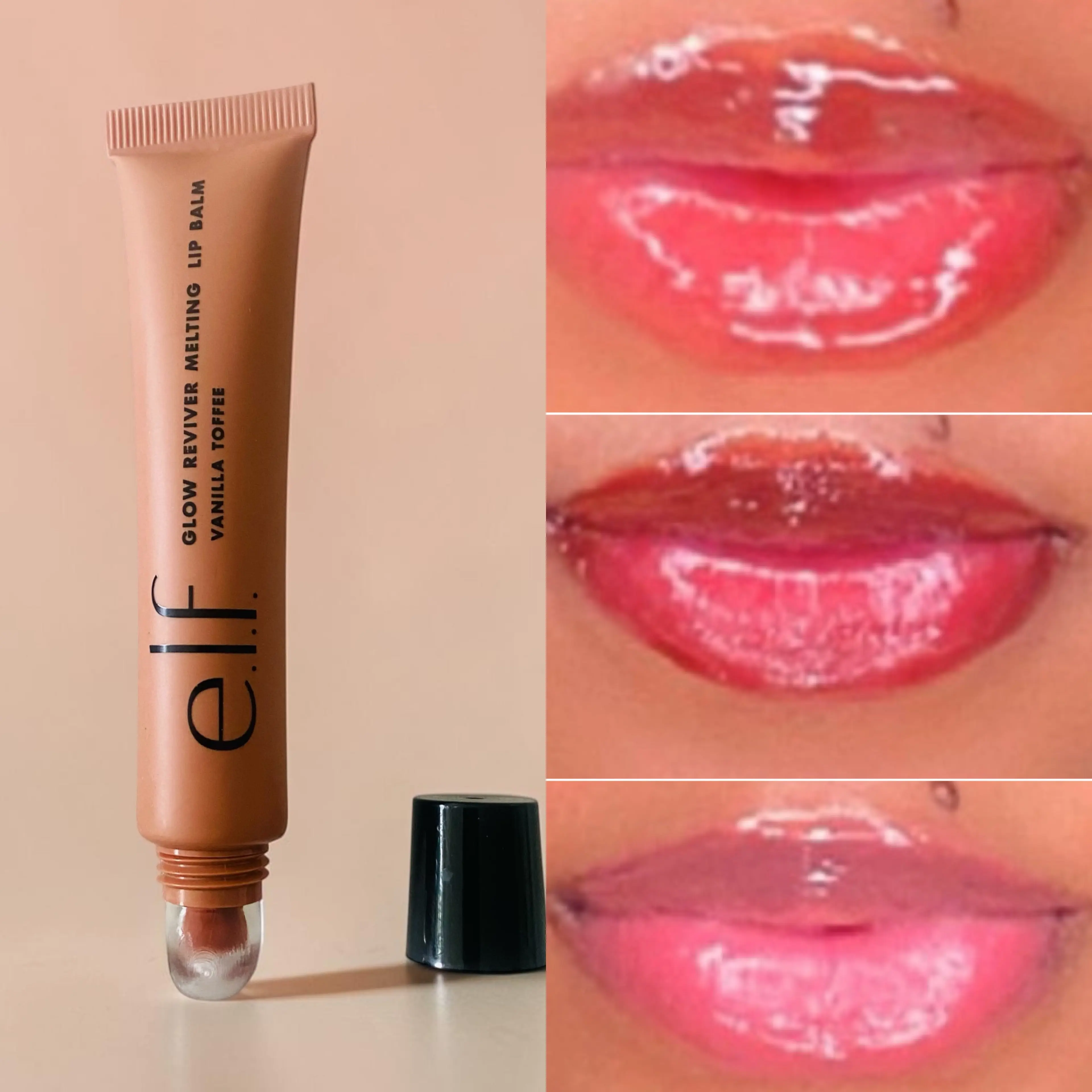 E.L.F reviver melting lip balm ultra glossy and soft nourishing buttery balm Vanilla toffee