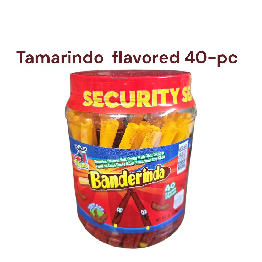 Banderilla Tamarind Mango Or Watermelon flavors soft candy pick your flavor with chili 40-pcs each jar Net Wt-1lb 5-oz Mexican Candy