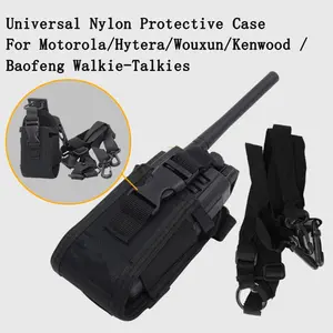 Universal Nylon Walkie Talkie Durable Reliable Protective Case, Outdoor Communication Radio Arm Cover, Anti-Drop Chest Back Bag for Baofeng Kenwood Motorola，Nylon Chest Harness