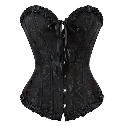 Vintage Corset Top for Women Pirate Corsets Shapewear Steampunk Corset Overbust Lace Up Boned Corset Bustier Lingerie Bodyshaper Top Halloween Costume Womenswear Elegance Ladies