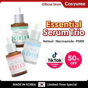 Mix & Match Booster Serum Trio Set┃for Skin Renewal, Barrier Rebuilding and Brightening Care┃Retinol Retinal Peptide, Salmon PDRN Panthenol and 10% Niacinamide Hyaluronic Acid Korean Daily Skin Cycling Routine
