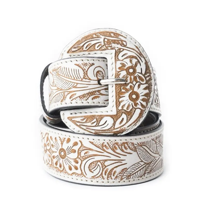 Talon High Desert Belt Tooled Leather Adjustable Country Western