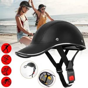 Baseball Cap Style Bicycle Helmet ABS+PU Impact-Resistant Shell, Detachable EPS Foam Liner, 55-61cm Adjustable Fit UV & Waterproof For Road Cycling, MTB, Skateboarding + Free Reflective Stickers