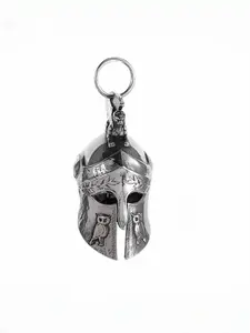Guardian Knight Motorcycle Helmet Bell Charm with Keychain, Unisex Riding Bell, Lucky Cycling Bell, Essential Accessory for Riders