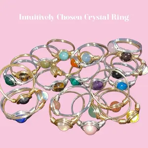 Intuitively Chosen Crystal Ring Mystery Wire Ring Handmade