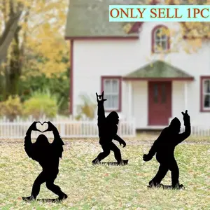 Iron Decorative Garden Stakes with Outdoor Garden Gnome Statue for Home Yard Patio, Unique Gifts for Men and Women, Durable Metal Art Decor