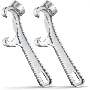 2 pieces bucket opener 5 gallon silver aluminum paint pail buckets lid opener wrench metal can lid remover tool for home industrial use