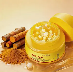 SADOER Kojic Acid Turmeric Collagen Brightening Capsule Cream - Dark Spot Remover, Even Skin Tone Moisturizer, Dermatologist Tested, Cruelty-Free, Paraben-Free
