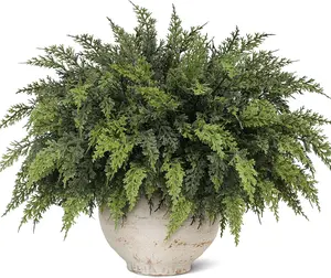 Real Touch Christmas Cedar Branches 18 Inches Artificial Cedar Branch Faux Greenery Plants Stem Fake Pine Picks for Vase DIY Crafts Garland Wreath Xmas Indoor Outdoor Decor 12 Pcs UV Resistant Flower Bulk real touch greenery pick