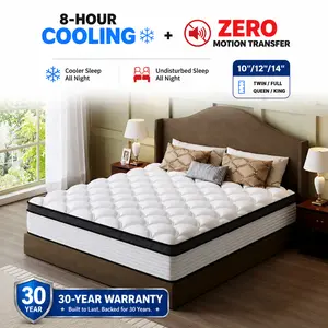 10/12/14-Inch Twin Full Queen King-Five-story Design，Memory Mattress with Independent Springs, High rebound sponge, 72 hour rebound, Motion Isolation and Firm Edges,Cool down by 6 ℃, Cool for 8 hours，Medium Firmness, CertiPUR-US Certified,1000000+ Trials