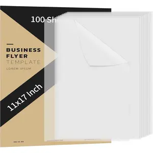 100 PCS 11x17 Inch Translucent Vellum Paper 60 GSM Drafting Vellum Tracing Paper Sheets White Translucent Invitation Paper for Drawing Sketching Wedding Architecture Building Ink (Can't Print)