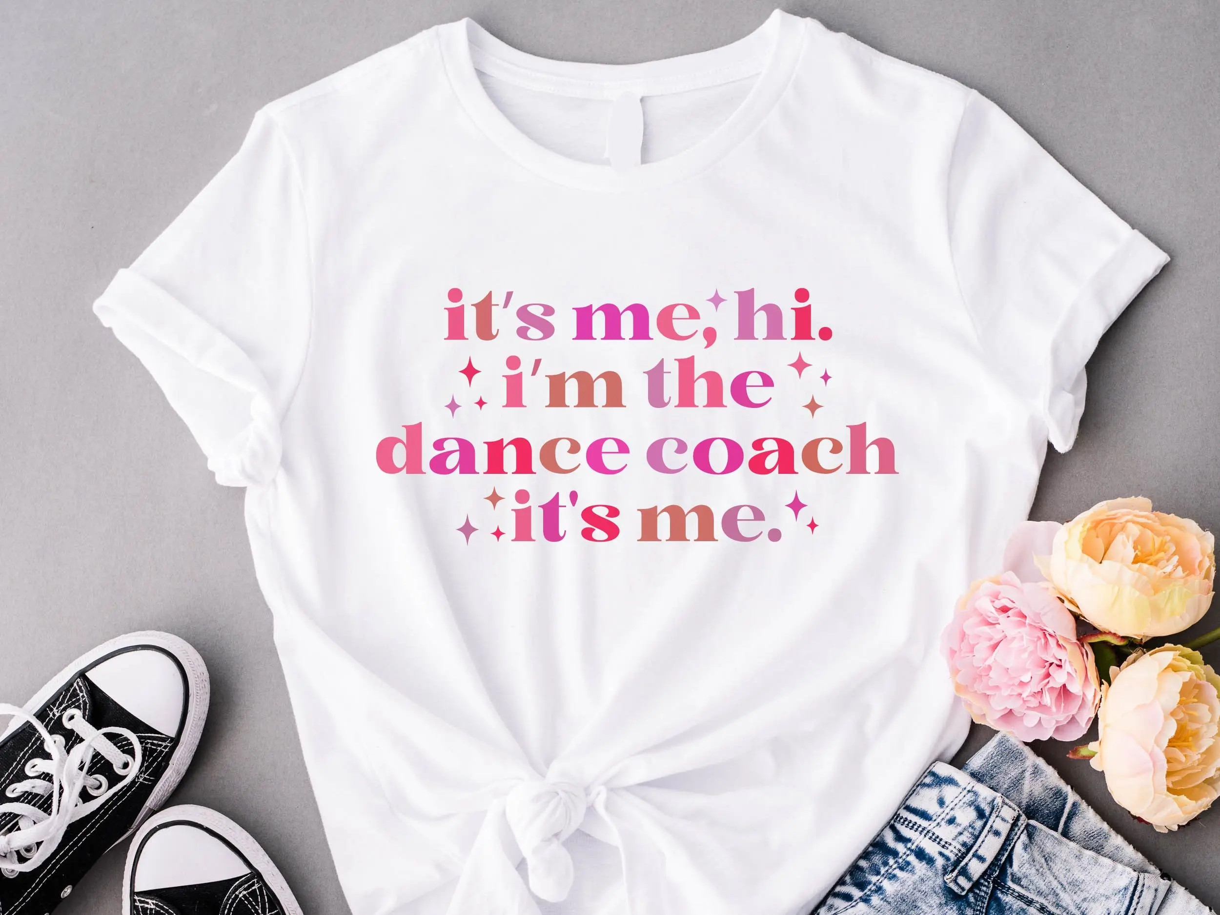 It's Me Hi I'm The Dance Coach It's Me T-shirt, Dance Teacher Tee, Back to Dance Class Shirt, Dance Recital Gift Tee, Marching Band T-shirt.
